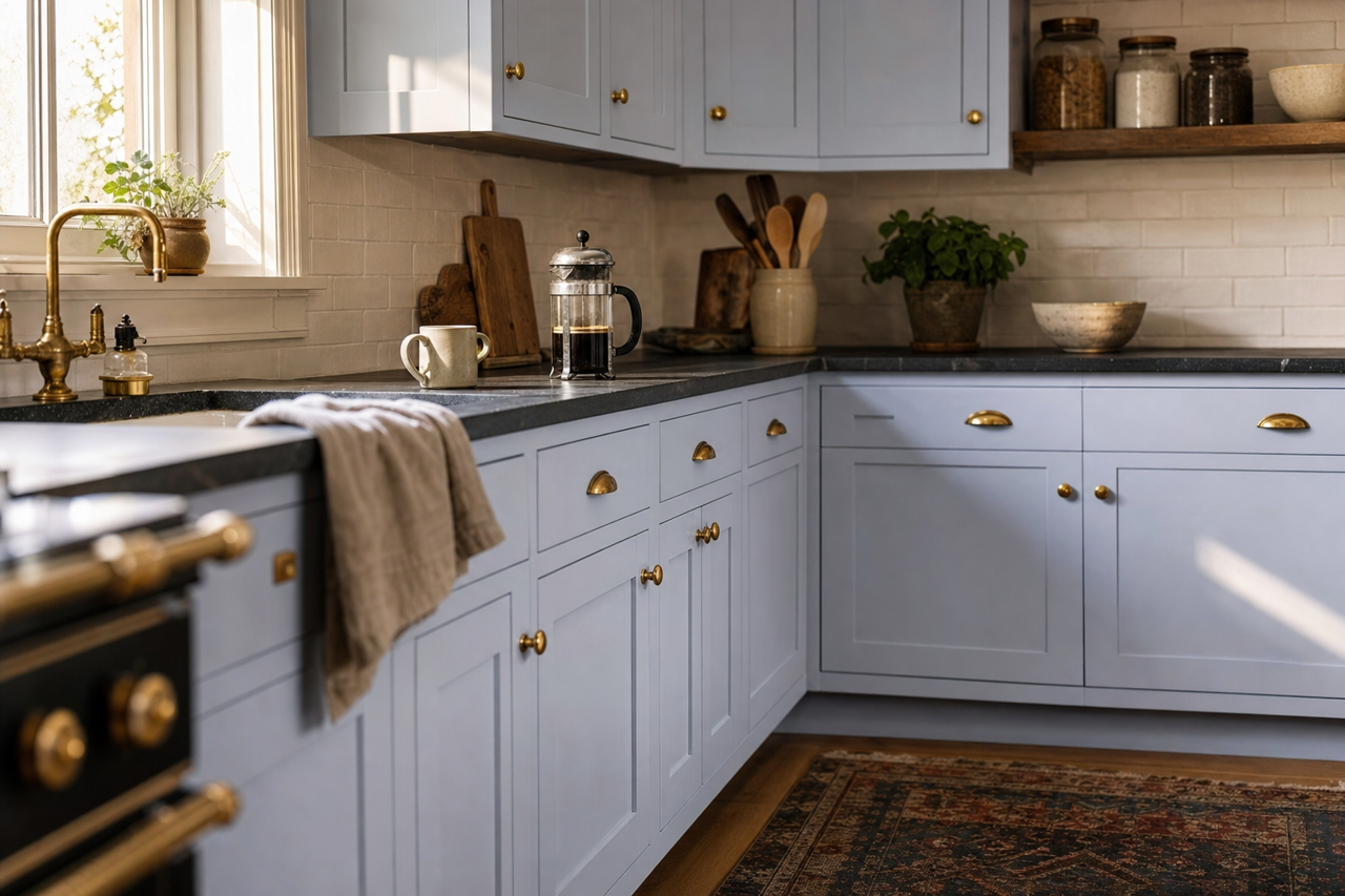 Breathtaking by Sherwin-Williams on cabinets