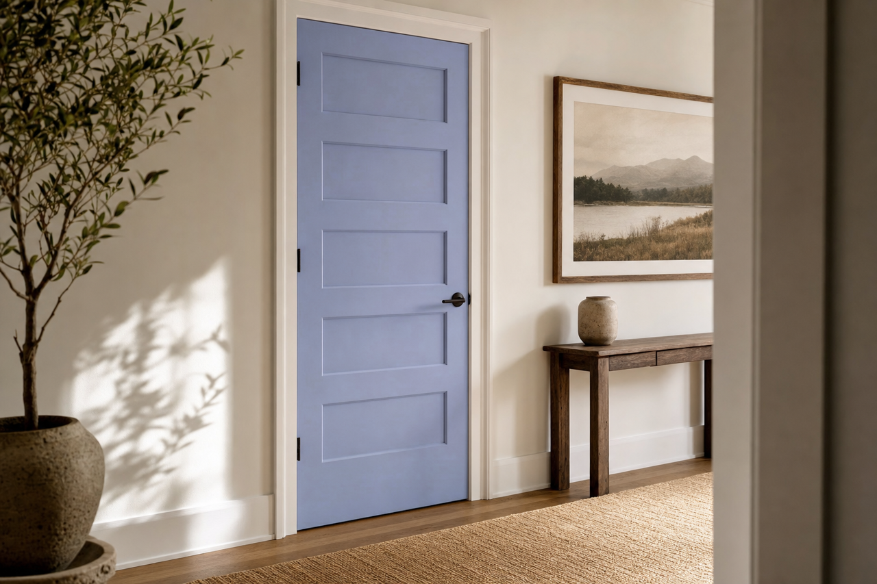 Awesome Violet by Sherwin-Williams on interior-doors