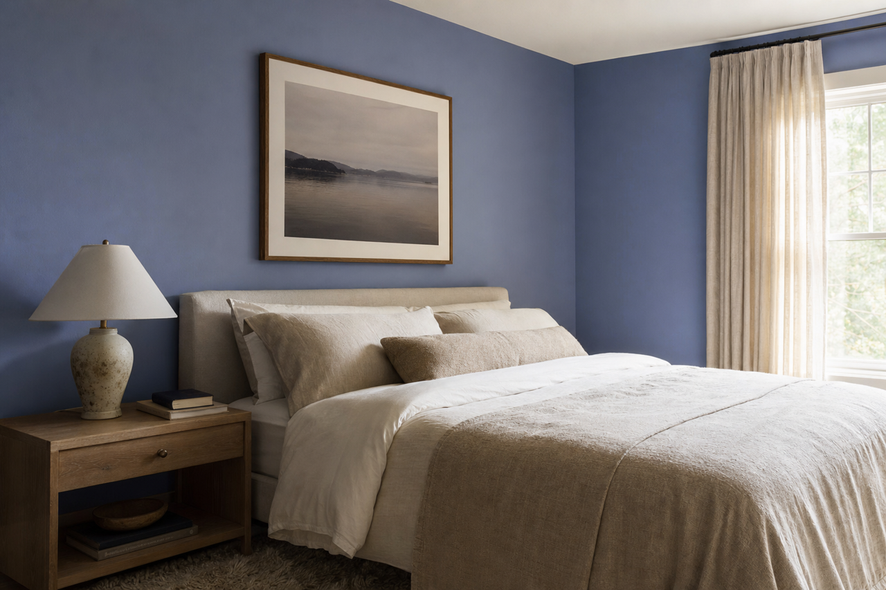 Gentian by Sherwin-Williams on interiors