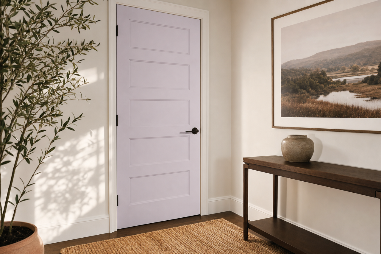 Inspired Lilac by Sherwin-Williams on interior-doors