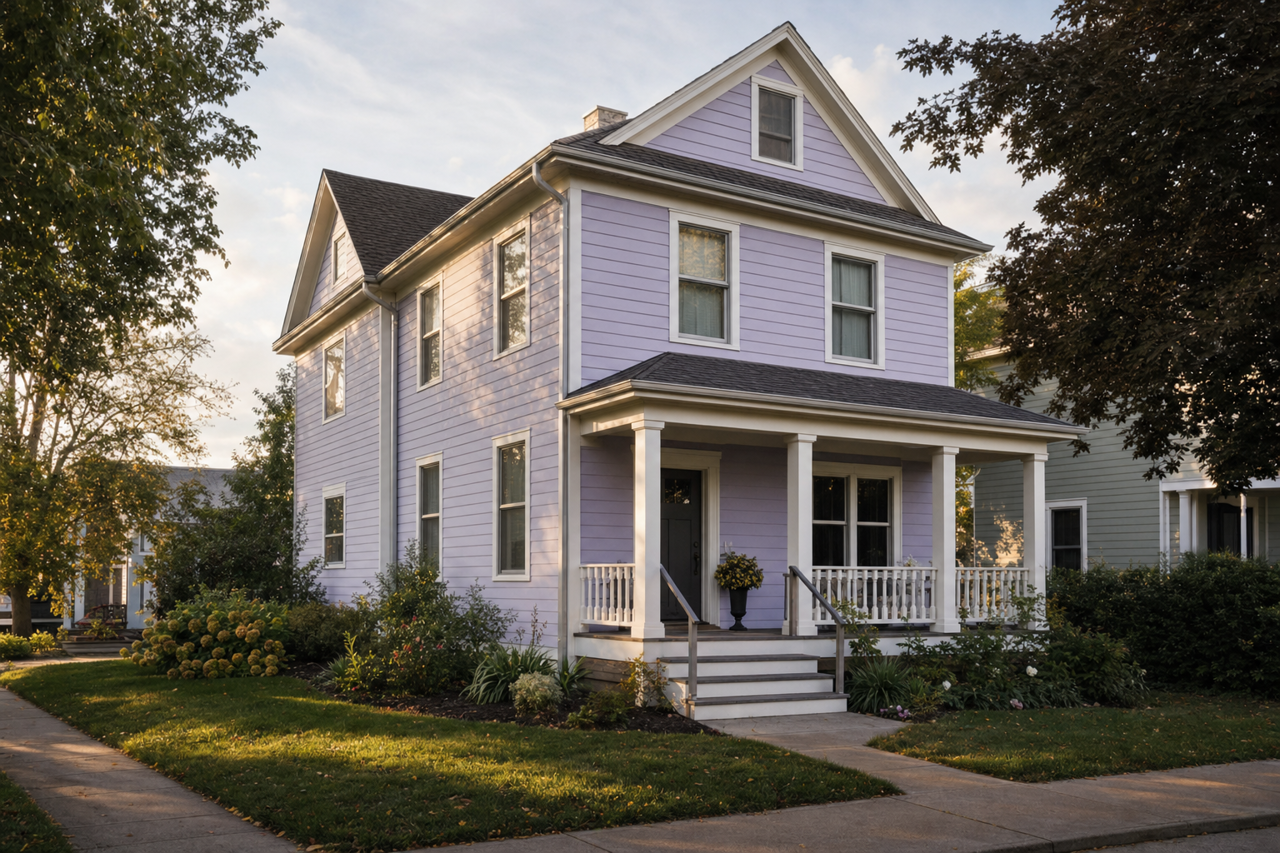 Potentially Purple by Sherwin-Williams on exterior