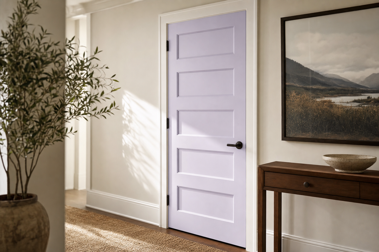 Potentially Purple by Sherwin-Williams on interior-doors