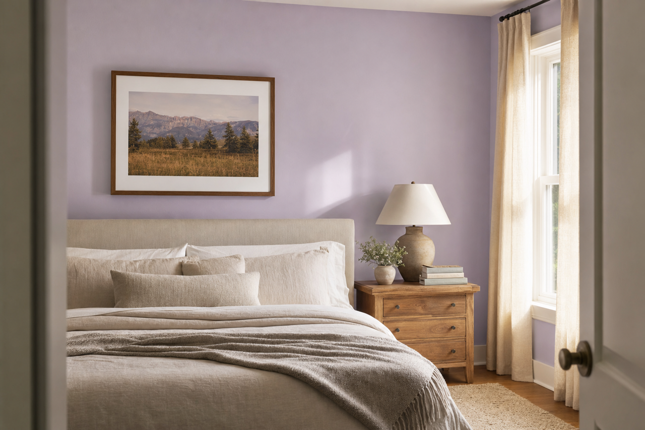 Wisteria by Sherwin-Williams on interiors