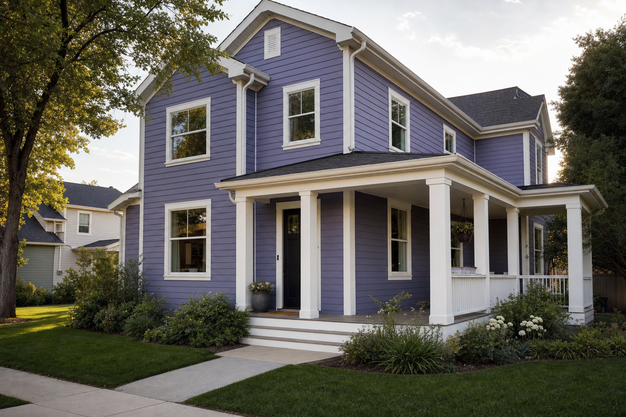 Forget‐Me‐Not by Sherwin-Williams on exterior