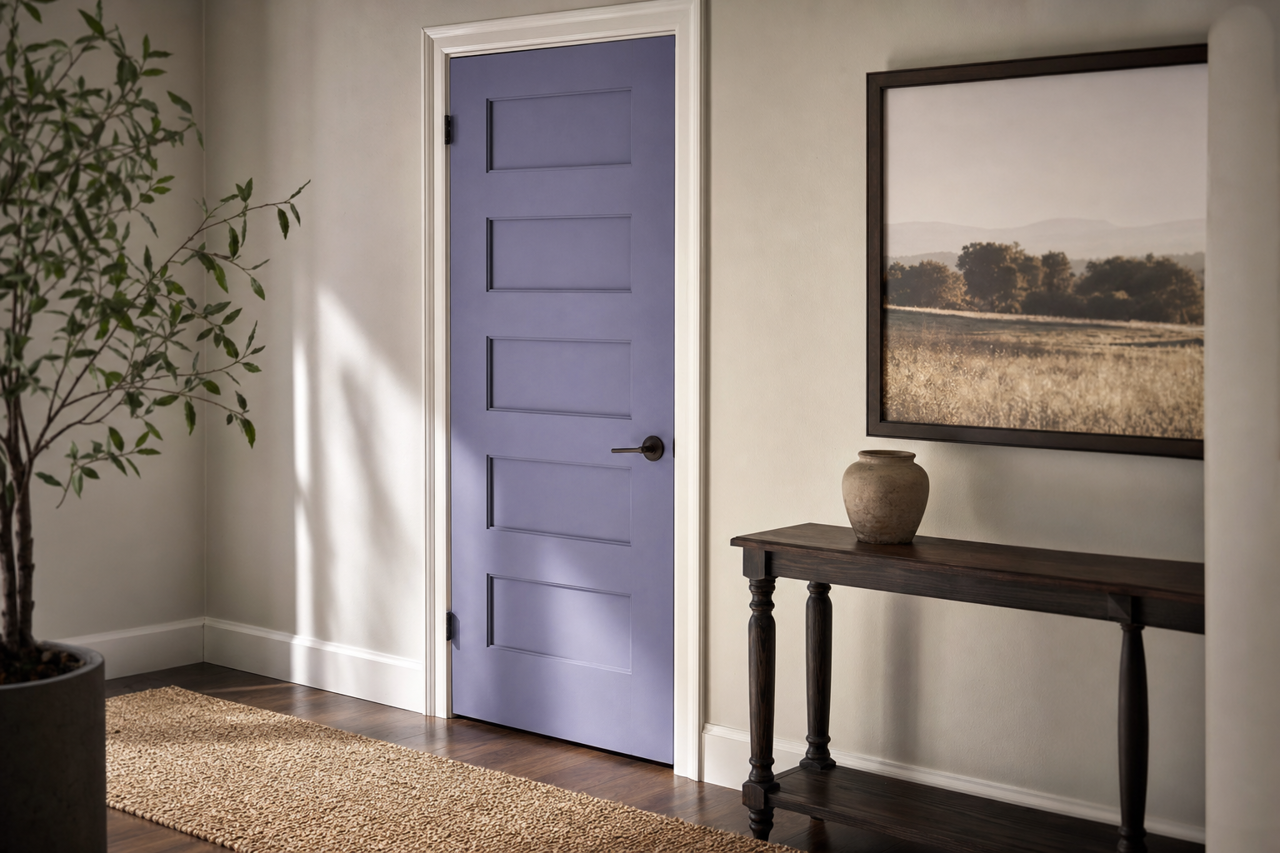 Forget‐Me‐Not by Sherwin-Williams on interior-doors