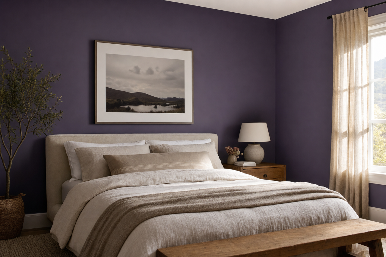 Izmir Purple by Sherwin-Williams on interiors