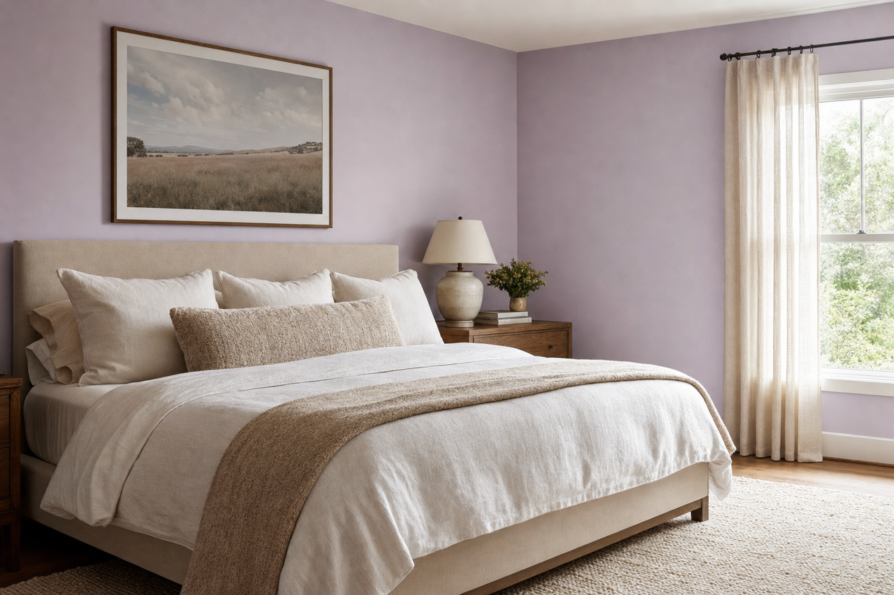 Rhapsody Lilac by Sherwin-Williams on interiors