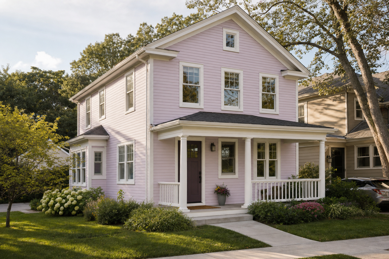 Euphoric Lilac by Sherwin-Williams on exterior