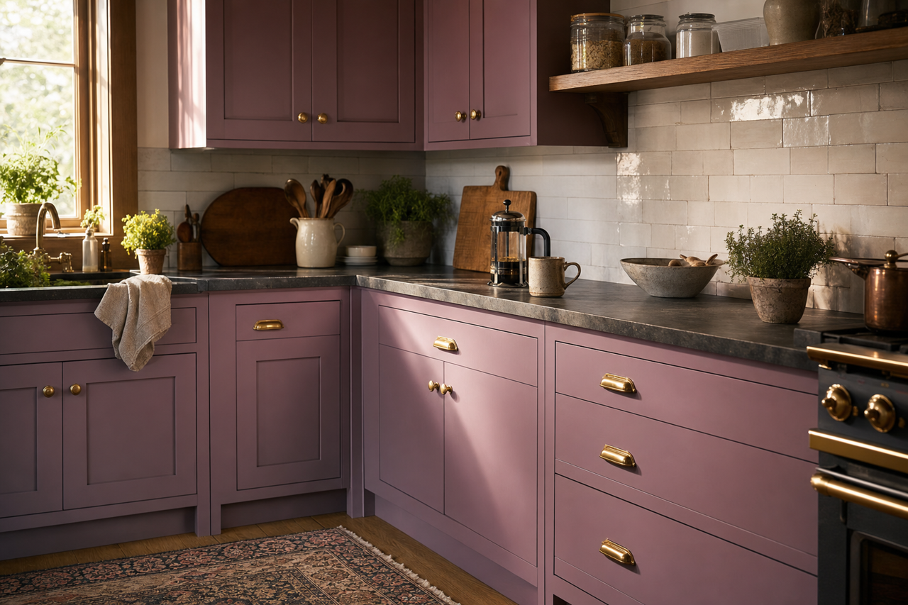 Baroness by Sherwin-Williams on cabinets