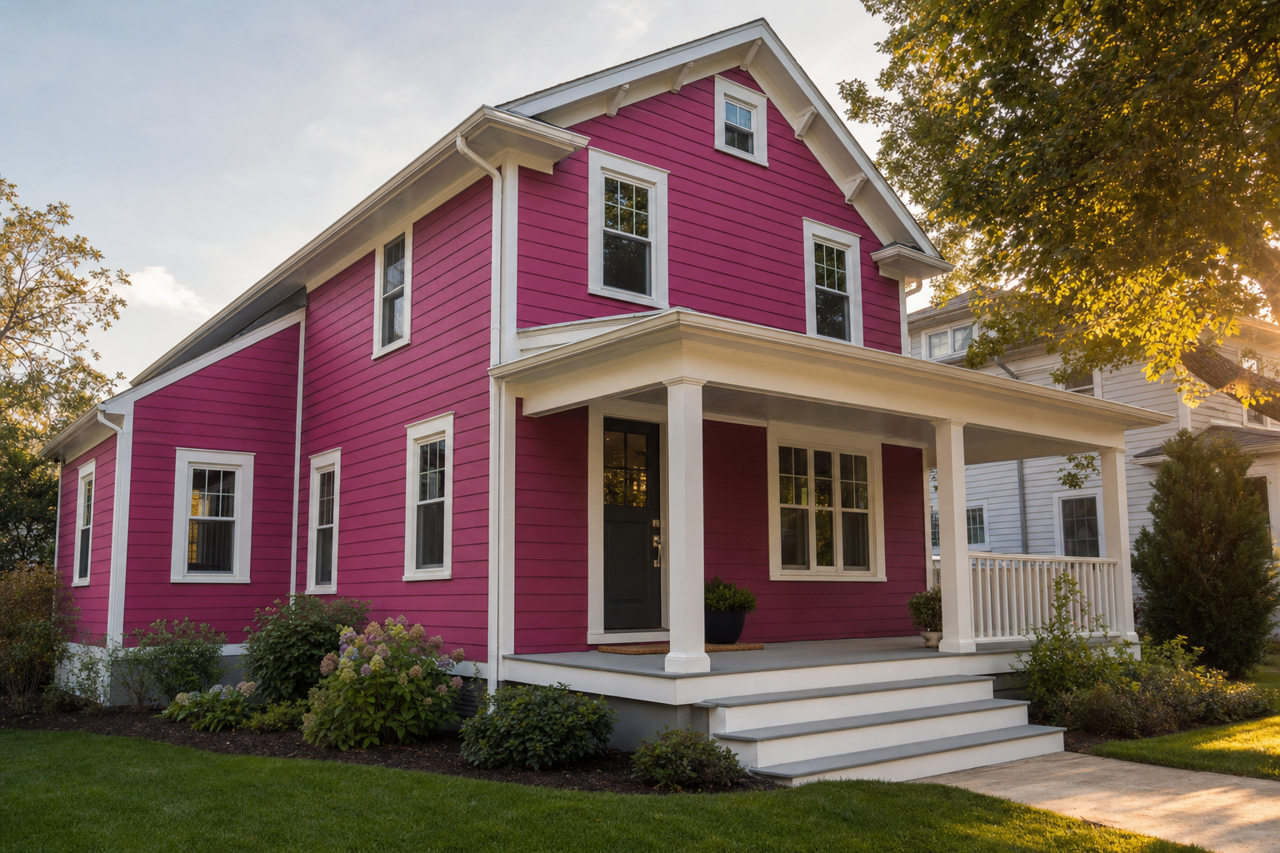 Forward Fuchsia by Sherwin-Williams on exterior