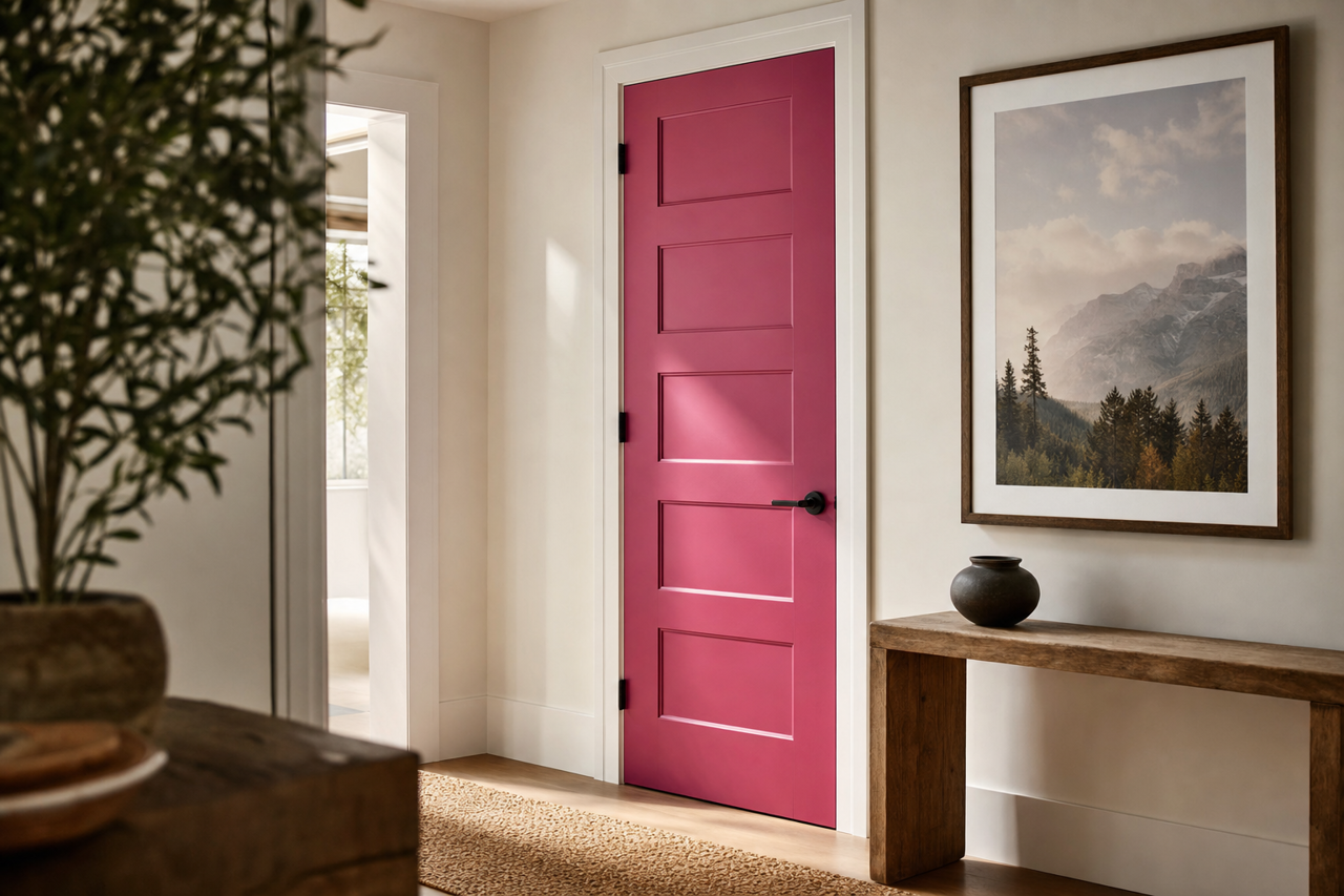 Hot by Sherwin-Williams on interior-doors