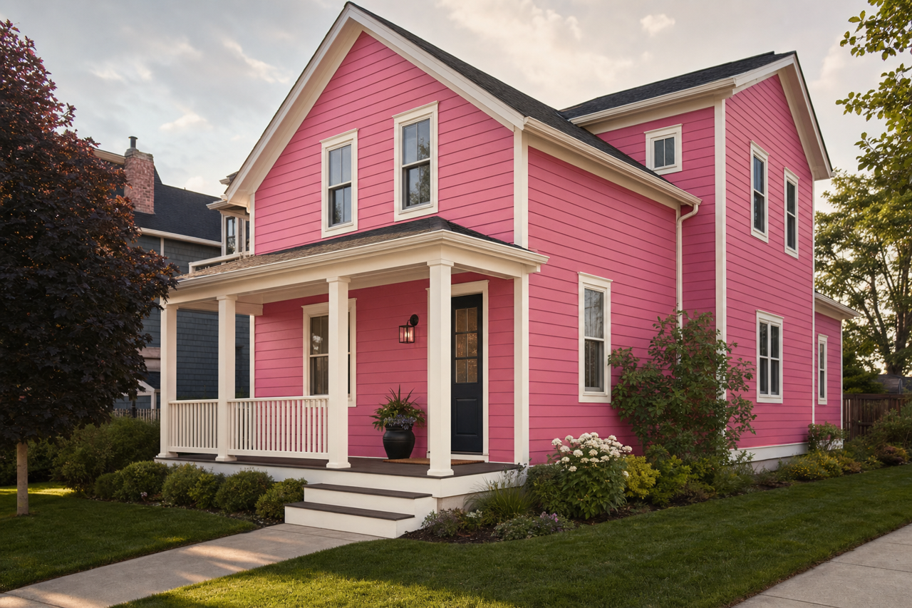 Dragon Fruit by Sherwin-Williams on exterior