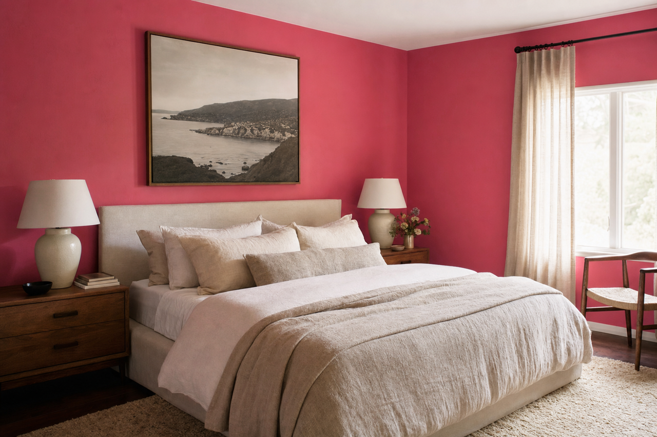 Eros Pink by Sherwin-Williams on interiors
