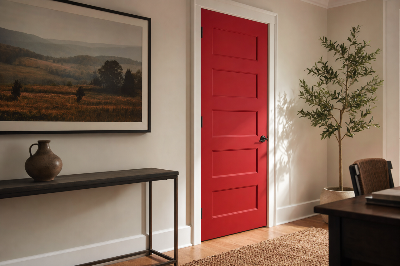 Heartthrob by Sherwin-Williams on interior-doors