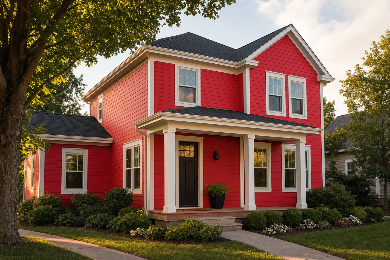 Real Red by Sherwin-Williams on exterior