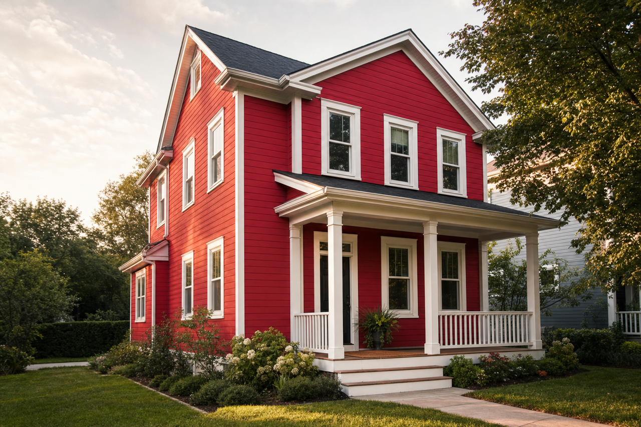 Positive Red by Sherwin-Williams on exterior