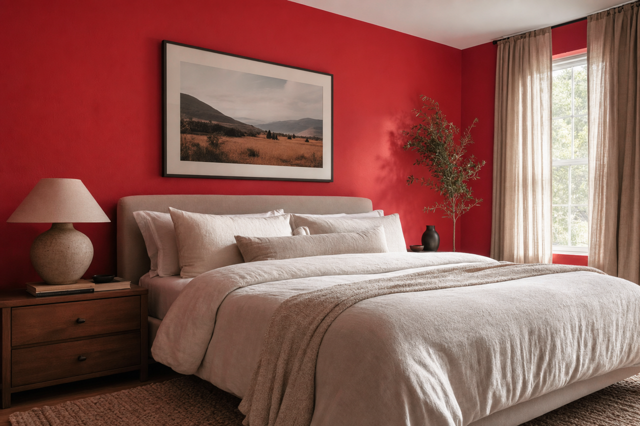 Positive Red by Sherwin-Williams on interiors