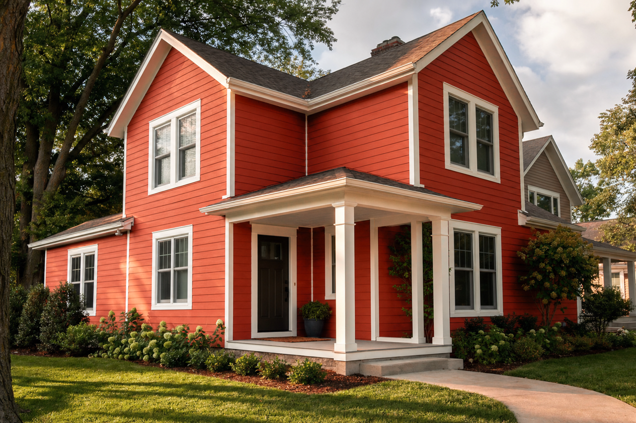Cayenne by Sherwin-Williams on exterior