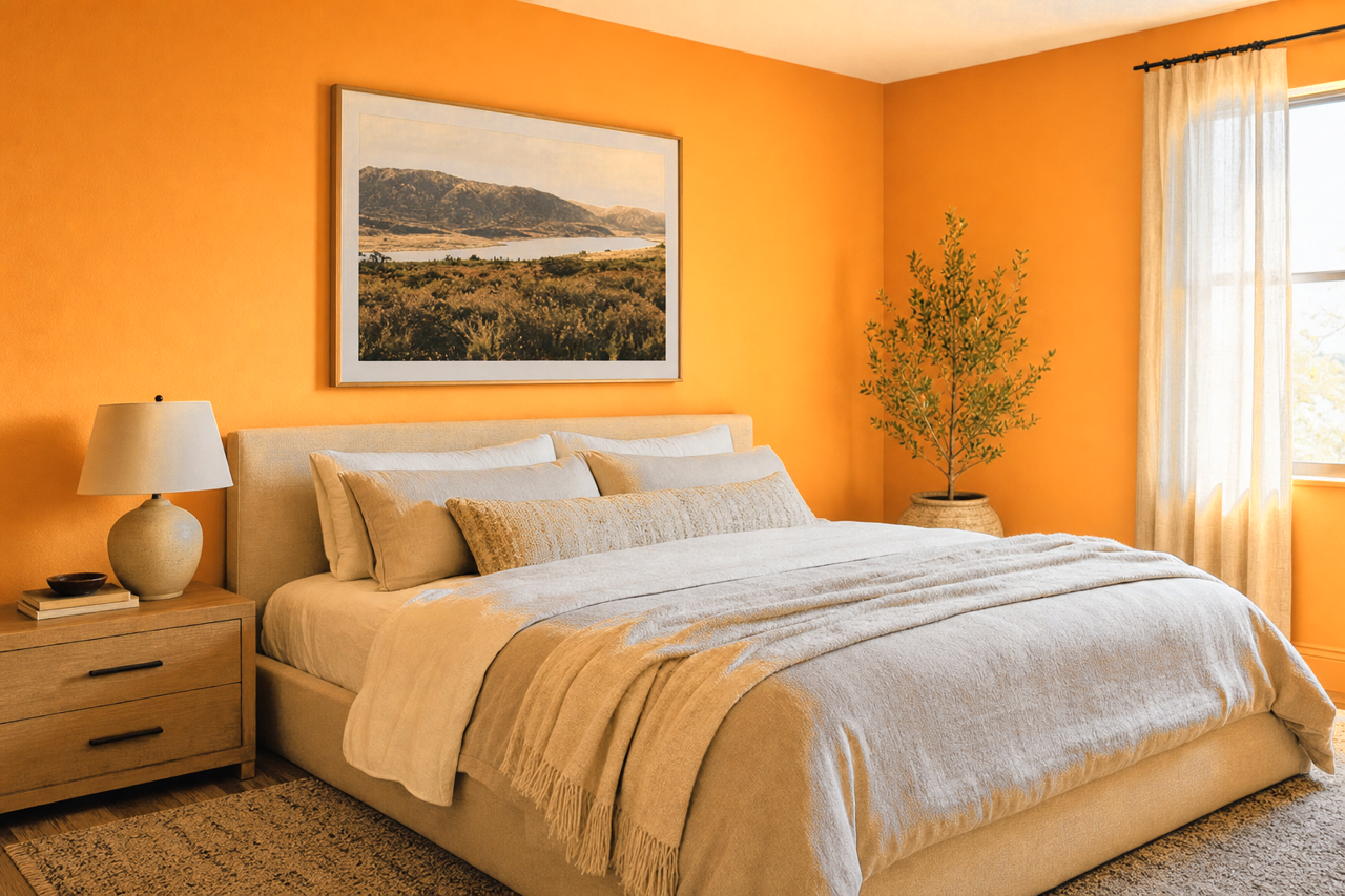 Osage Orange by Sherwin-Williams on interiors