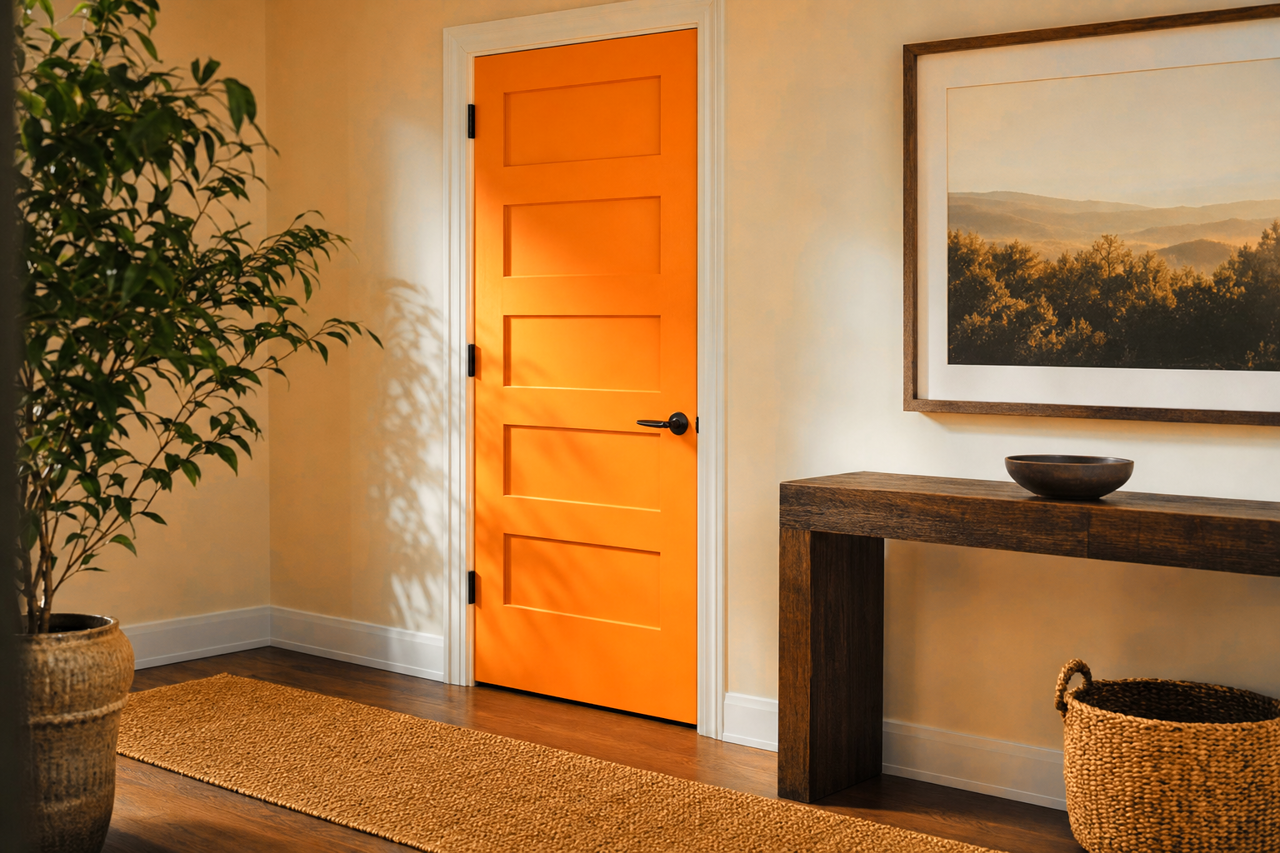 Carnival by Sherwin-Williams on interior-doors