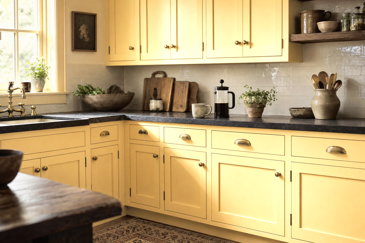 Solé by Sherwin-Williams on cabinets