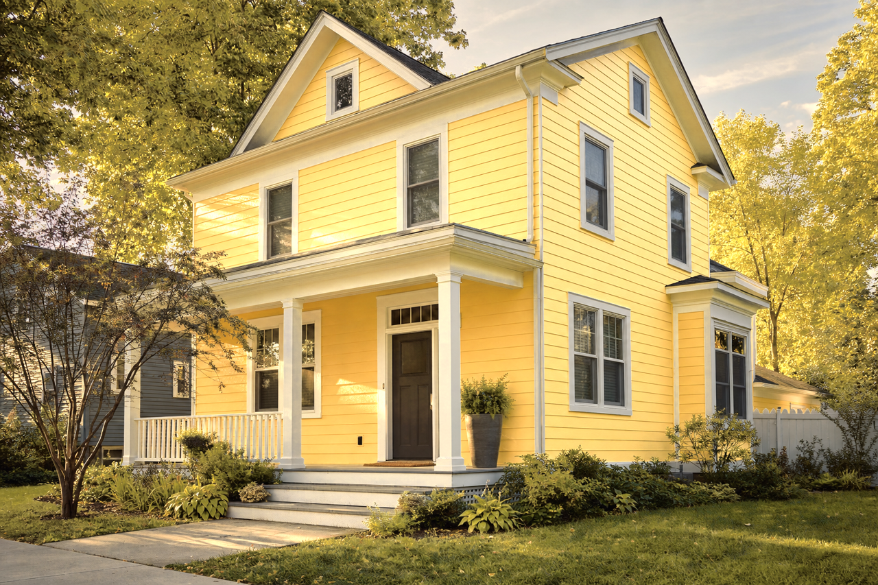 Daffodil by Sherwin-Williams on exterior