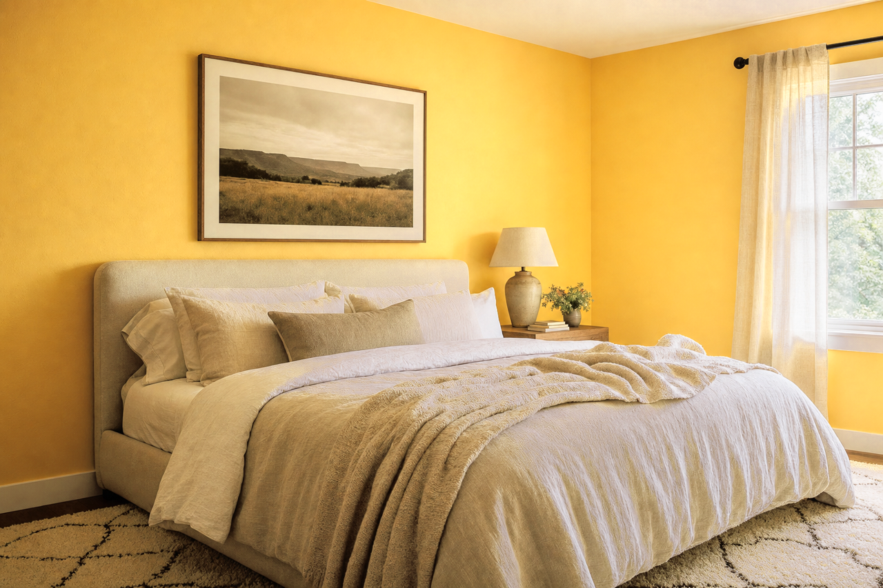 Daffodil by Sherwin-Williams on interiors