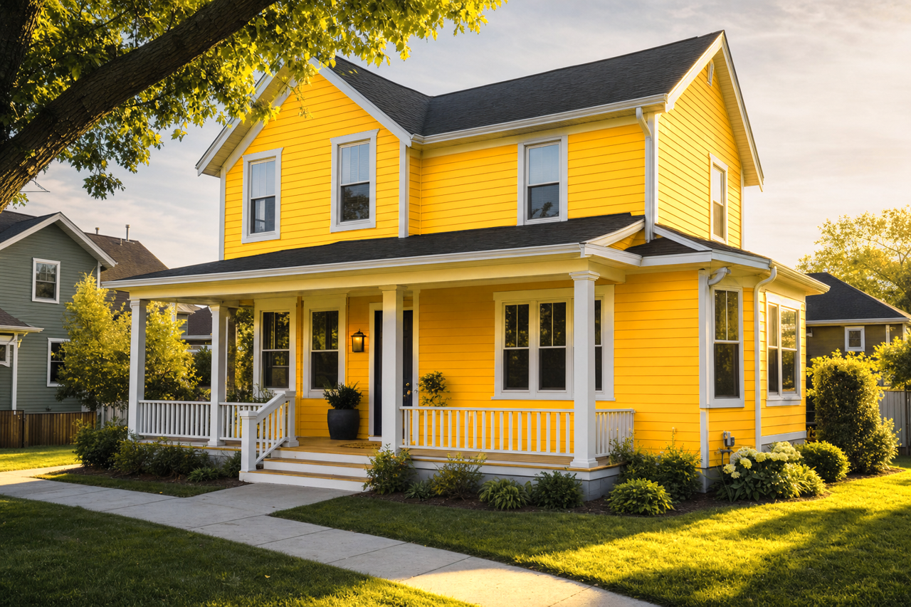 Cheerful by Sherwin-Williams on exterior