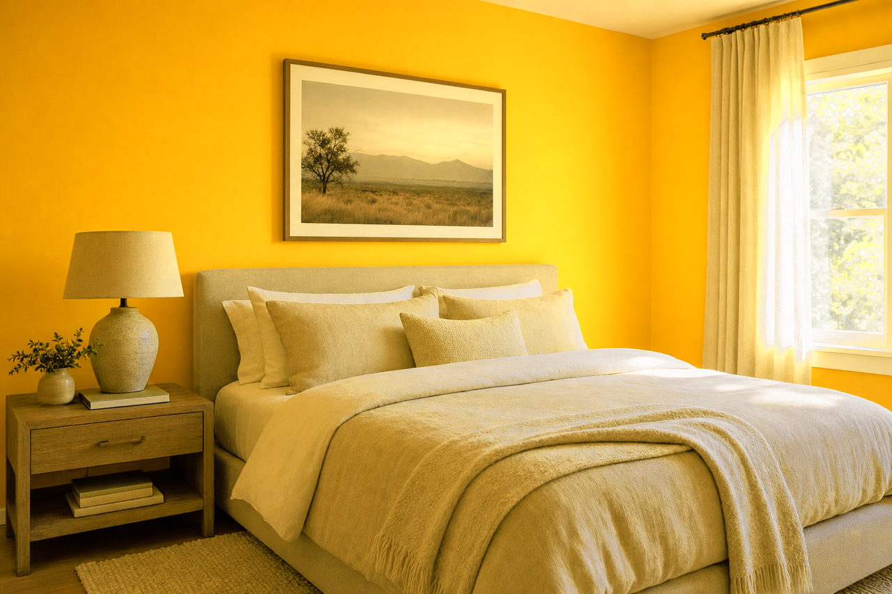 Cheerful by Sherwin-Williams on interiors