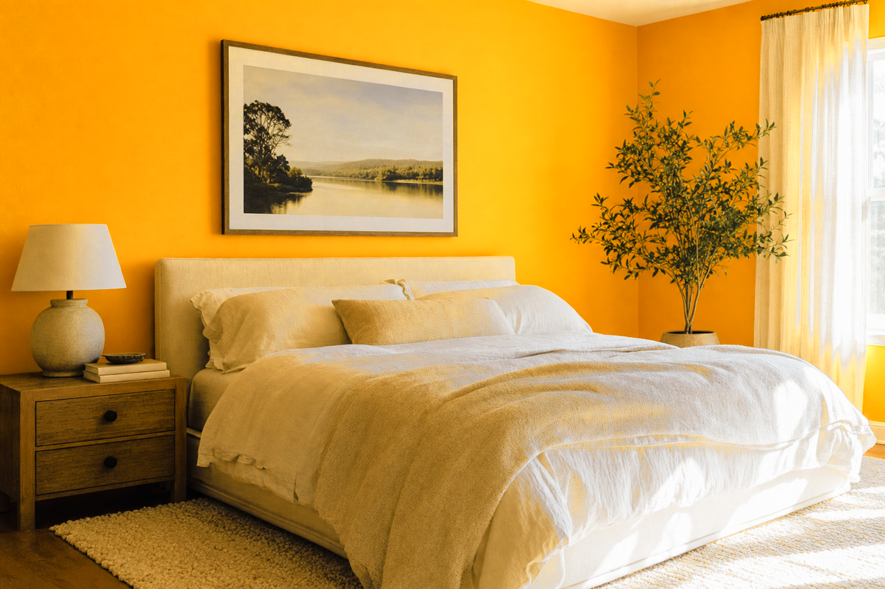 Gusto Gold by Sherwin-Williams on interiors