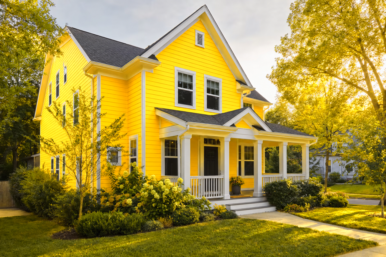 Forsythia by Sherwin-Williams on exterior