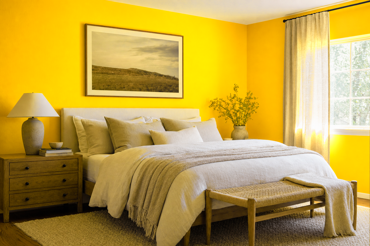 Confident Yellow by Sherwin-Williams on interiors