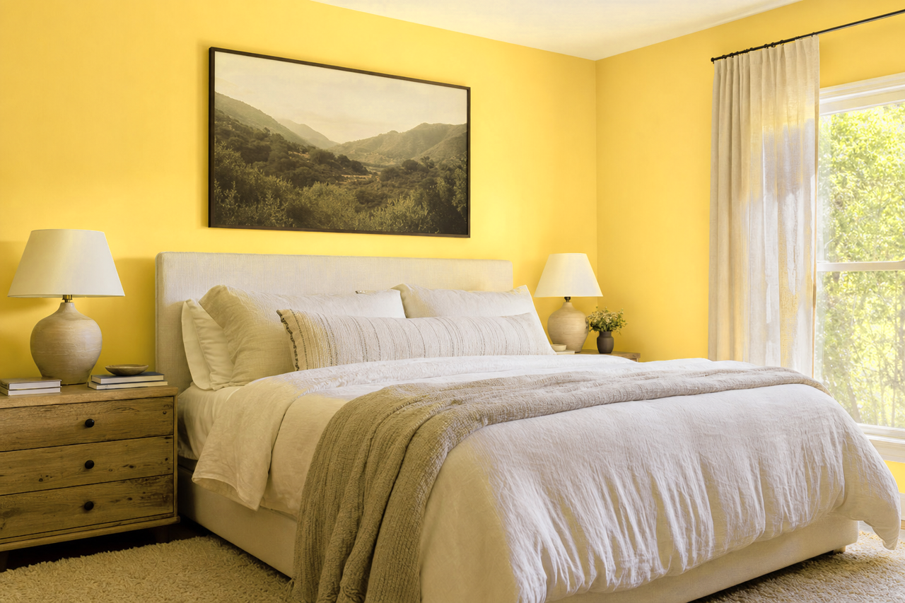 Funky Yellow by Sherwin-Williams on interiors