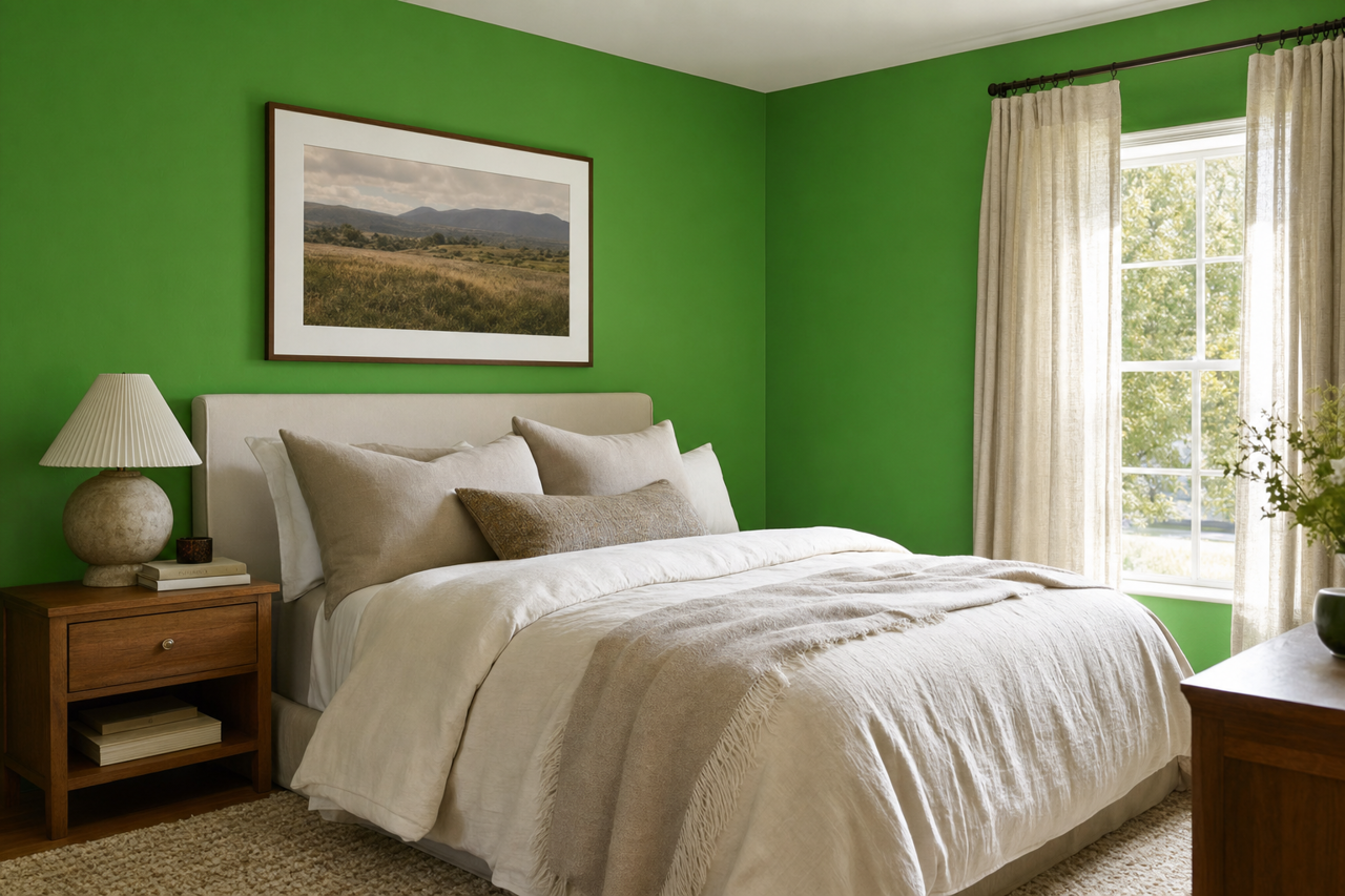 Direct Green by Sherwin-Williams on interiors