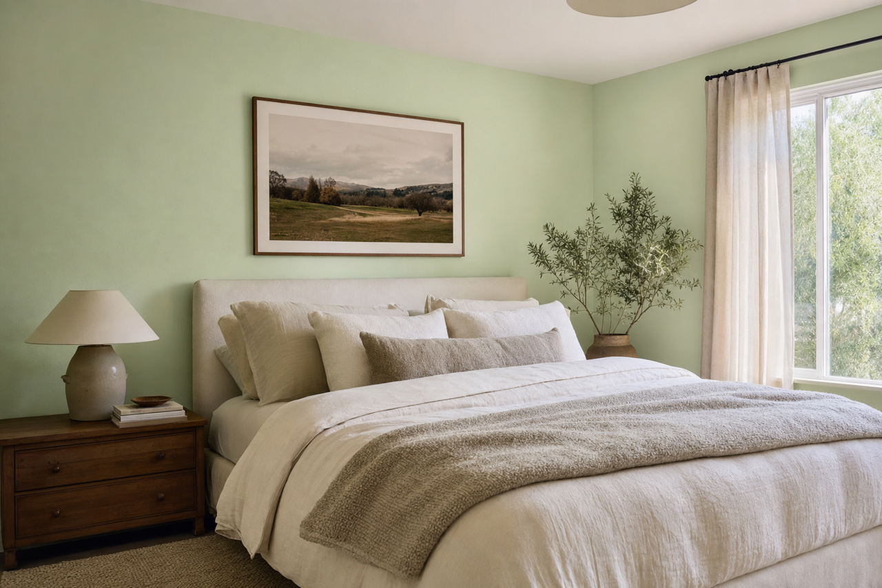 Green Vibes by Sherwin-Williams on interiors