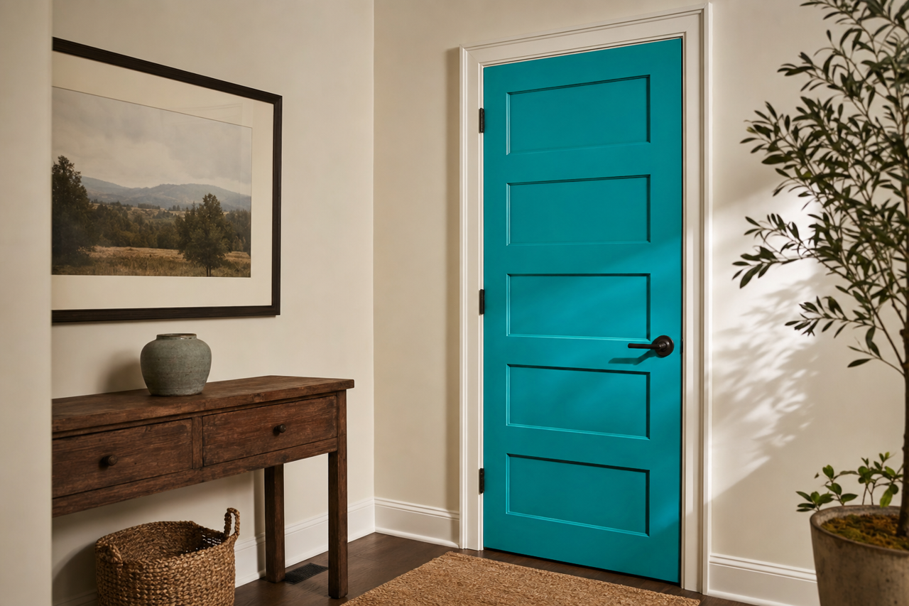 Splashy by Sherwin-Williams on interior-doors