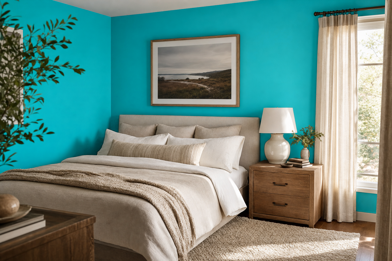 Calypso by Sherwin-Williams on interiors