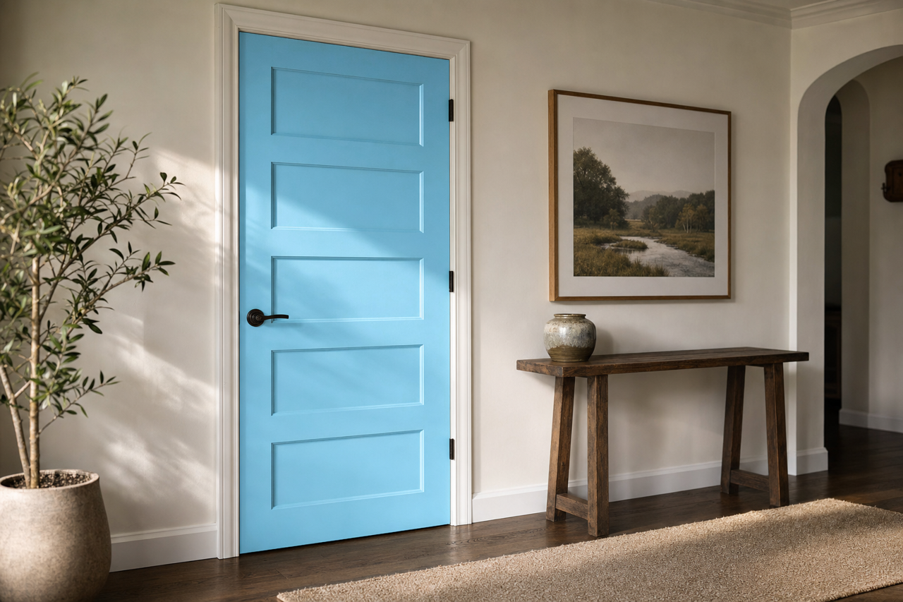 Undercool by Sherwin-Williams on interior-doors