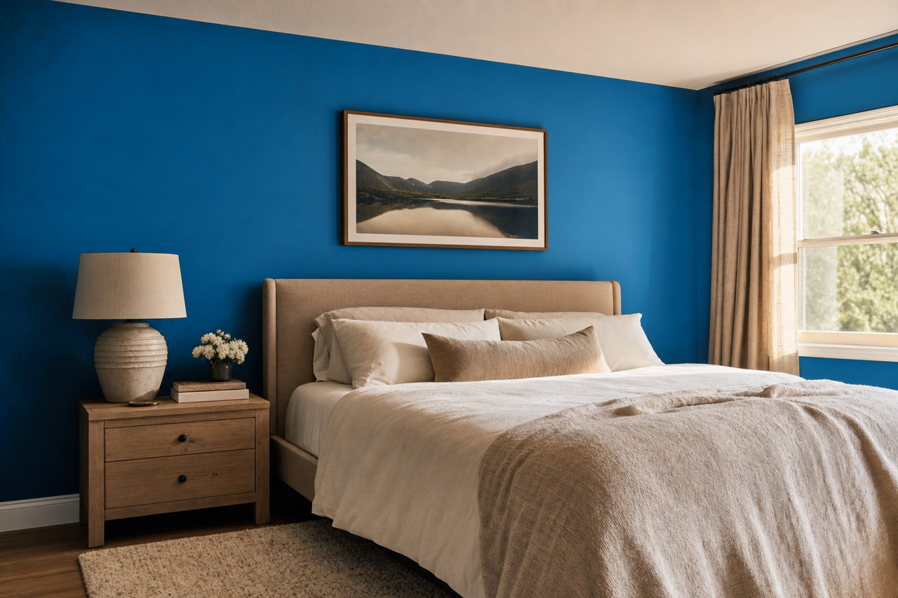 Hyper Blue by Sherwin-Williams on interiors