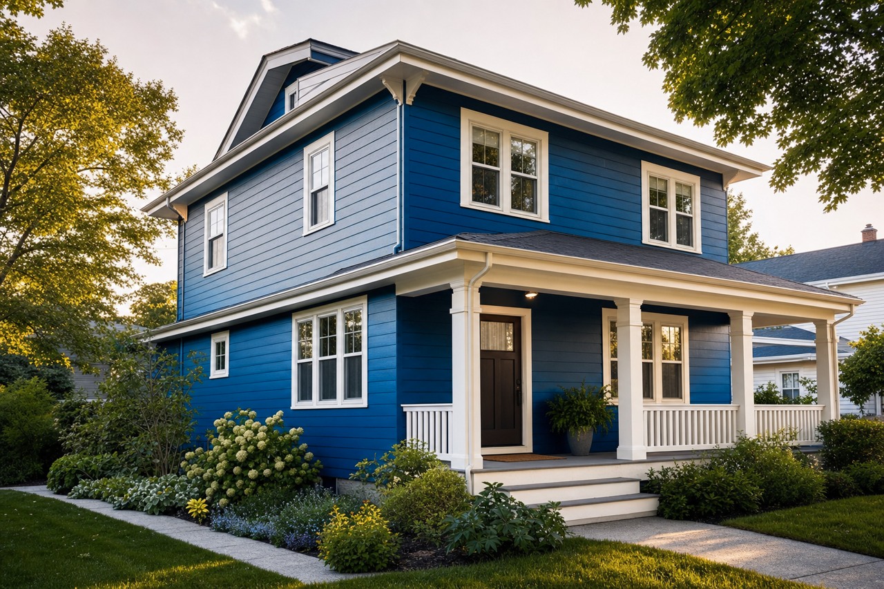 Blueblood by Sherwin-Williams on exterior
