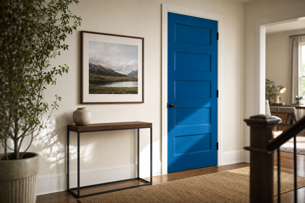 Blueblood by Sherwin-Williams on interior-doors