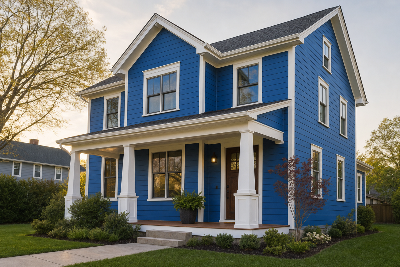 Frank Blue by Sherwin-Williams on exterior
