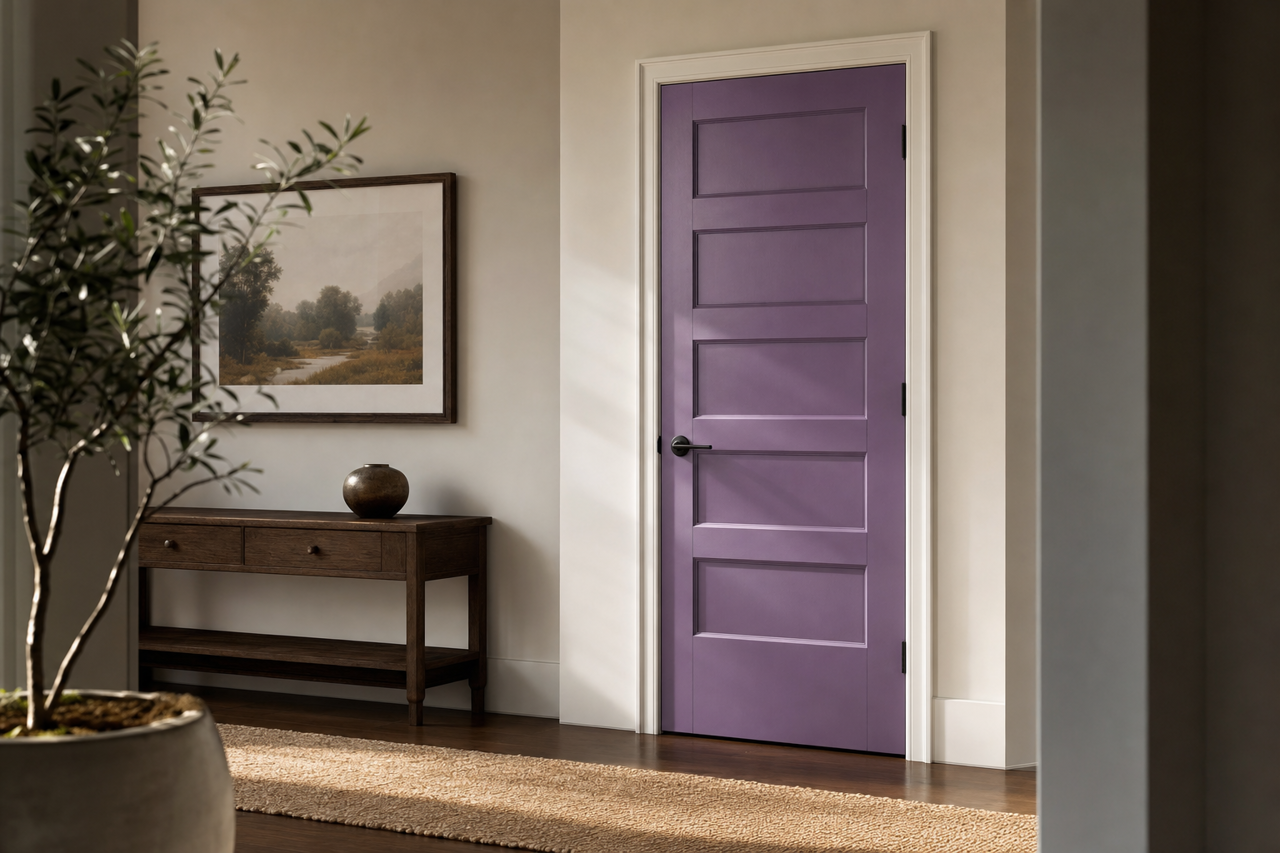 Passionate Purple by Sherwin-Williams on interior-doors