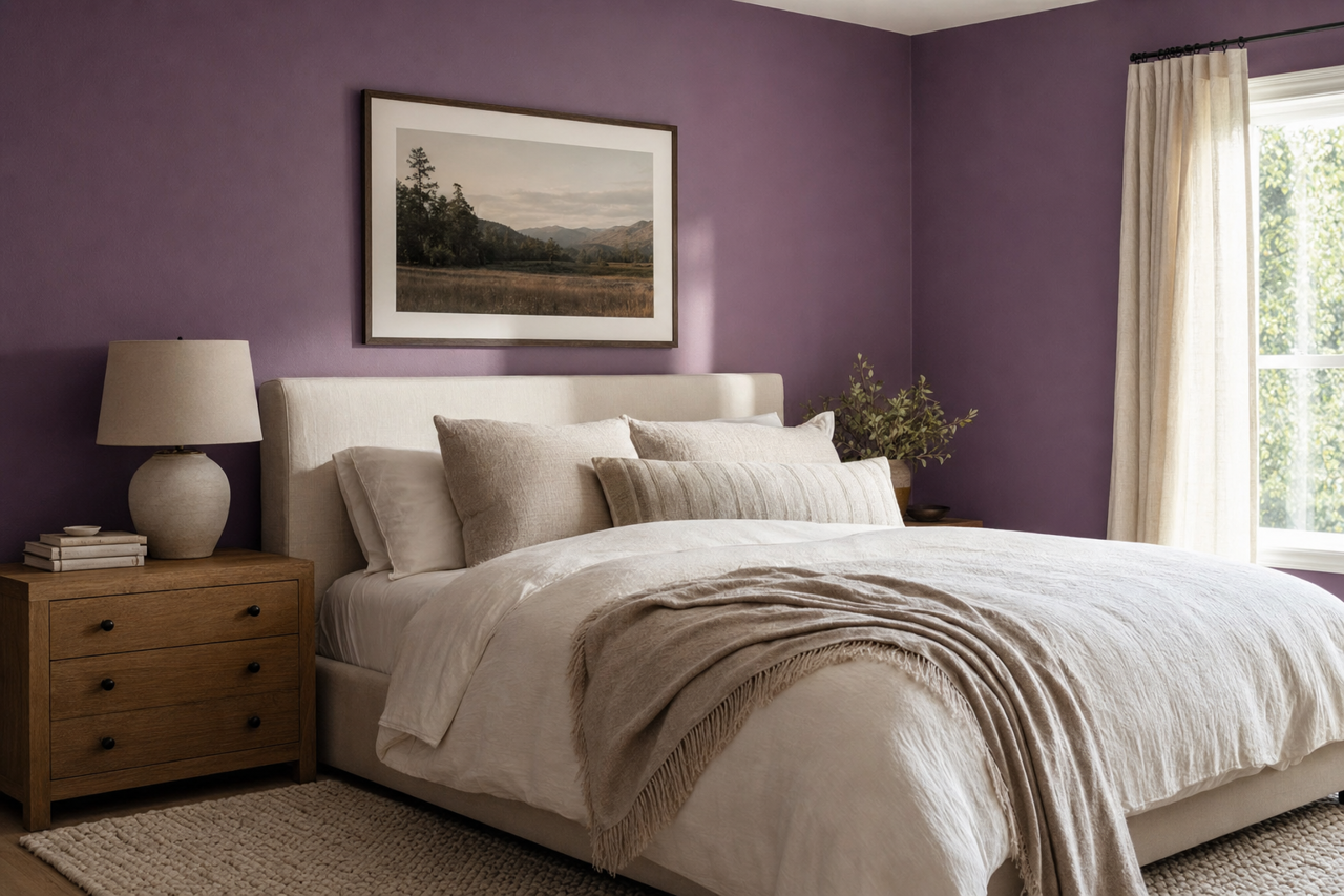 Passionate Purple by Sherwin-Williams on interiors