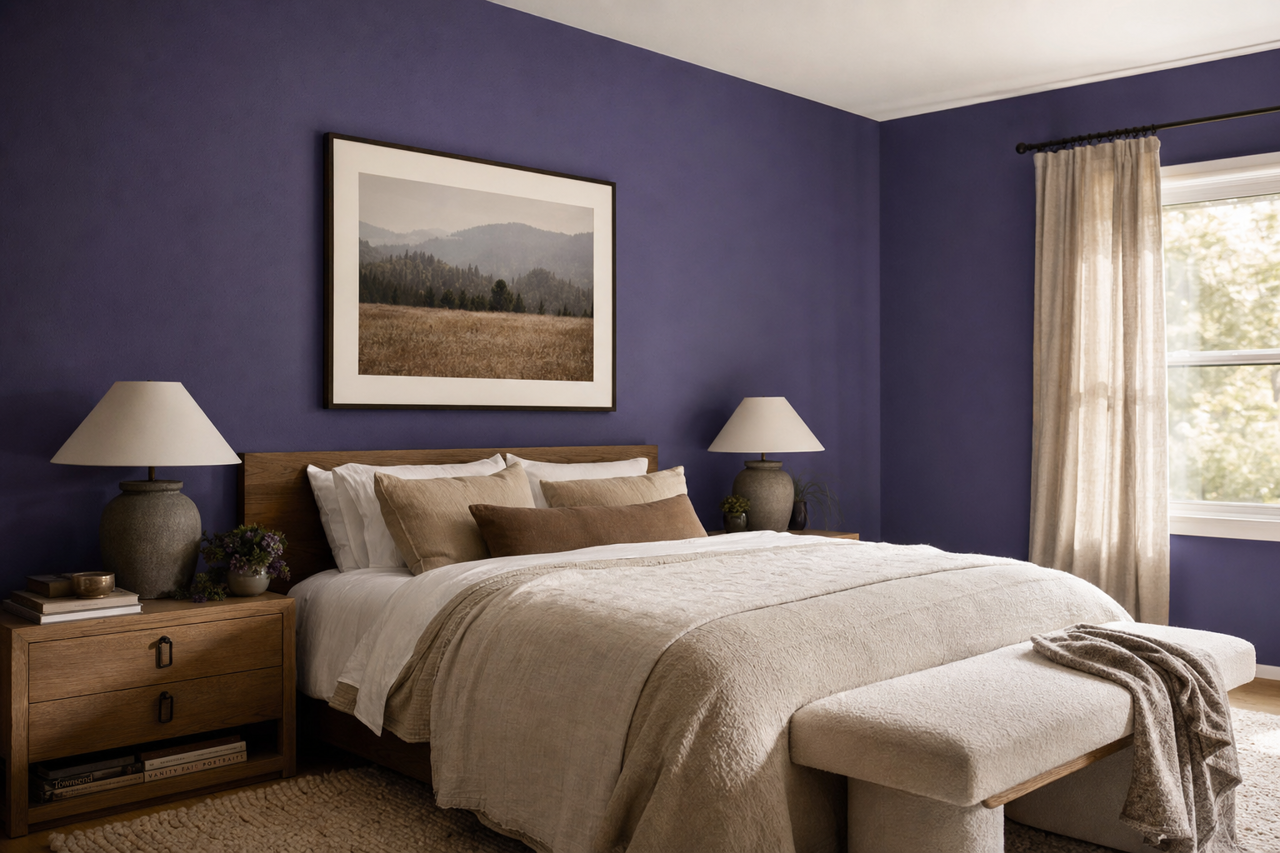 Fully Purple by Sherwin-Williams on interiors