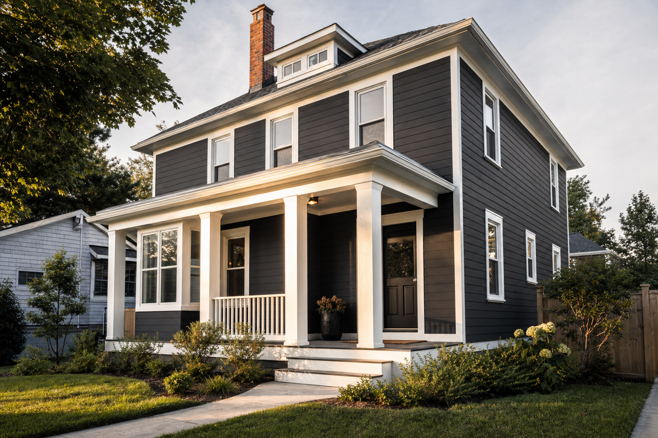 Black Magic by Sherwin-Williams on exterior