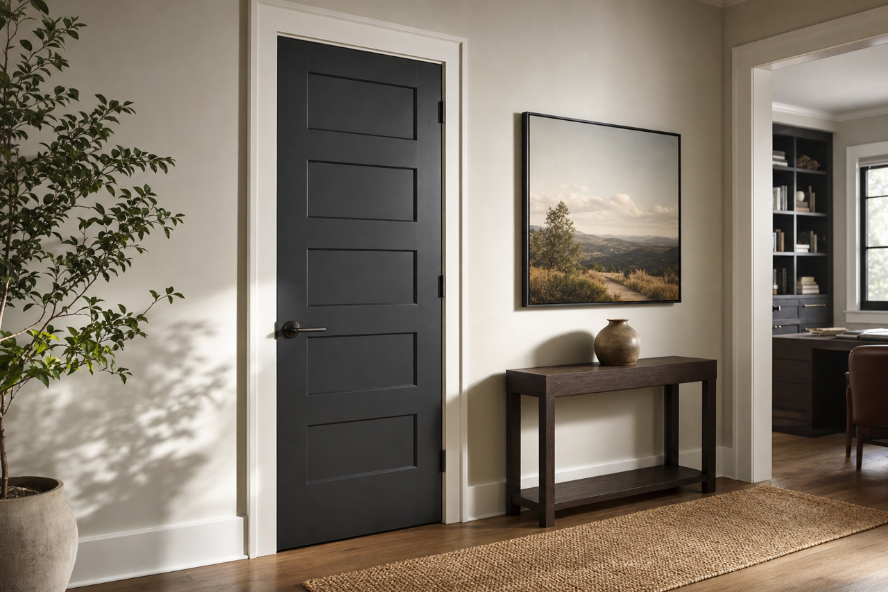 Inkwell by Sherwin-Williams on interior-doors