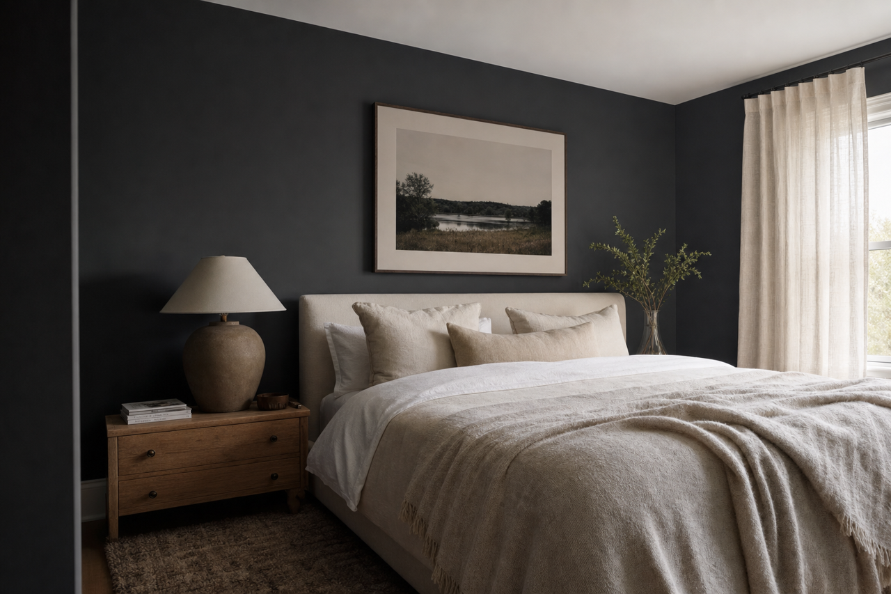 Black of Night by Sherwin-Williams on interiors