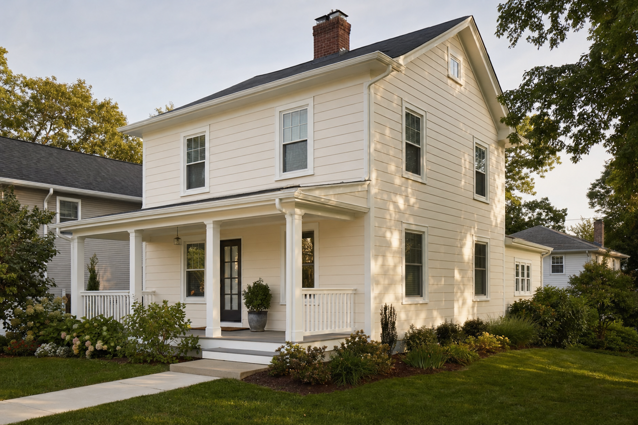 Marshmallow by Sherwin-Williams on exterior