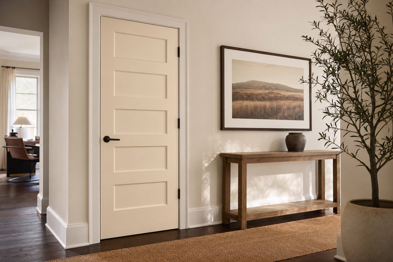 Marshmallow by Sherwin-Williams on interior-doors